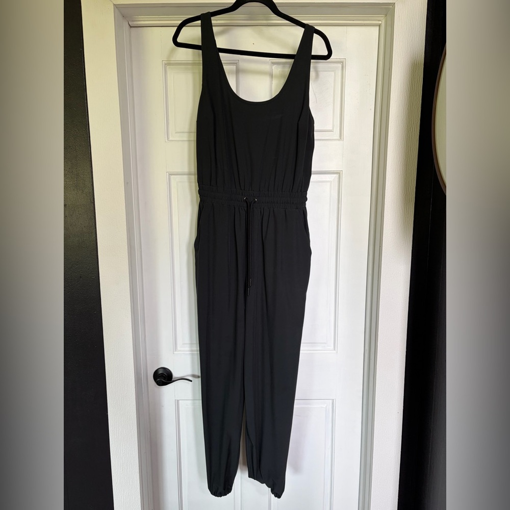 Abercrombie Black Sleeveless Drawstring Jumpsuit - Women
